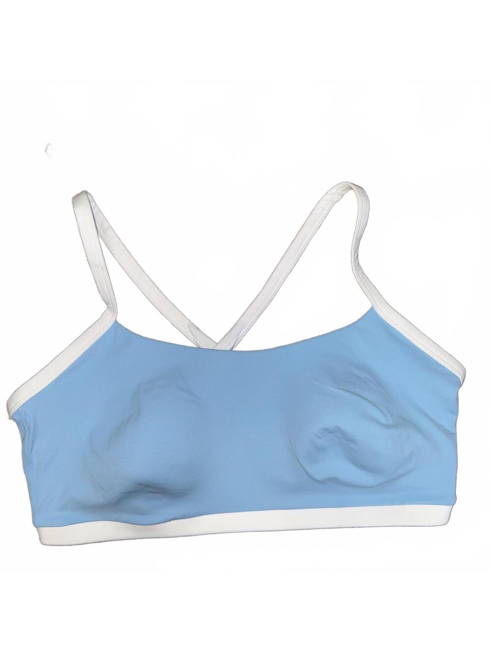 Everyday Soft Light Support Sports Bra XL Blue and White